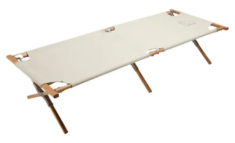 Nordisk Rold Wooden Bed beige – Cama de glamping