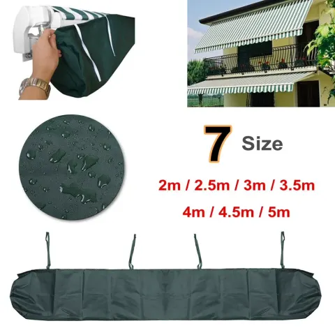 Cubierta protectora para toldo de Patio, 7 tamaños, bolsa de almacenamiento para cobertizo de lluvia, cubierta para lluvia, persiana enrollable retráctil, cubierta antipolvo para toldo