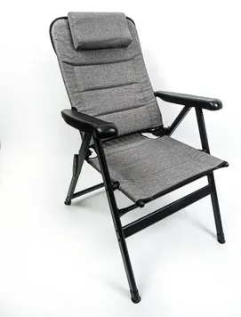 Silla plegable Málaga Plus Viajes de vacaciones, cabecera, gris, gris