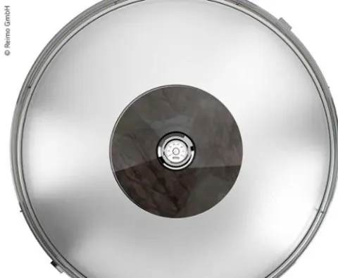 Vidrio de acero inoxidable, Ø33cm, H12cm, con termómetro integrado