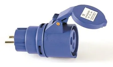 Adaptador Schuko-hembra CEE 1 pza.