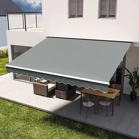 Toldo Retráctil Moderno para Patio de Aluminio, Personalizable en Estilo