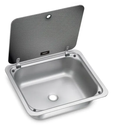 Fregadero Dometic cuadrado SNG 4133 con tapa de vidrio 410 x 335mm