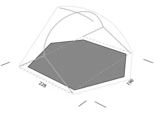 Exped Lyra II suelo protector 215 x 250 cm