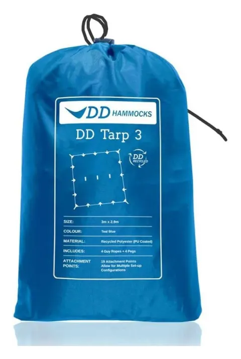 DD Hammocks Recycled Tarp 3 azul – Toldo Bushcraft