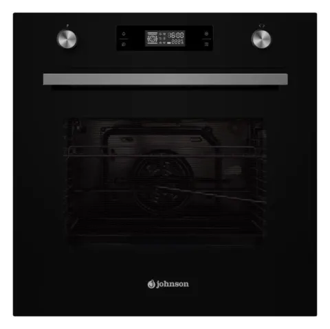Horno 8 funciones Cristal Negro 70 Litros Johnson