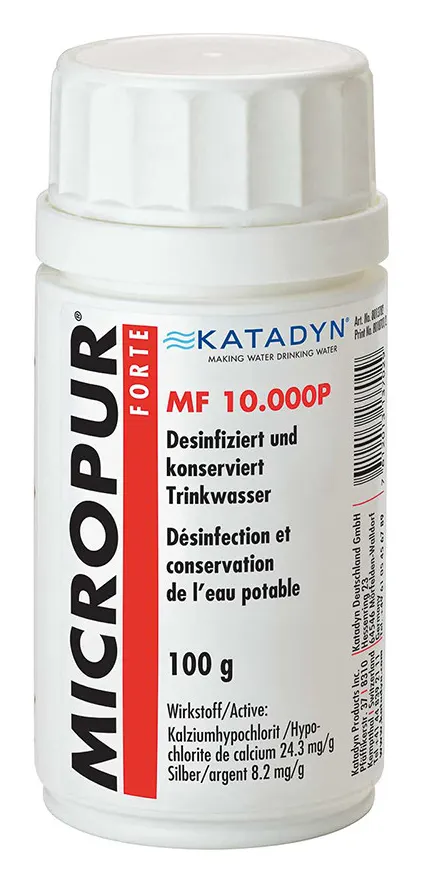 Katadyn Micropur Forte MF 10.000P – Polvos potabilizadores desinfectantes de agua