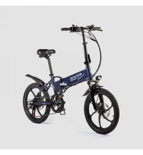 Bicicleta eléctrica Biwbik Traveller Platinum azul.