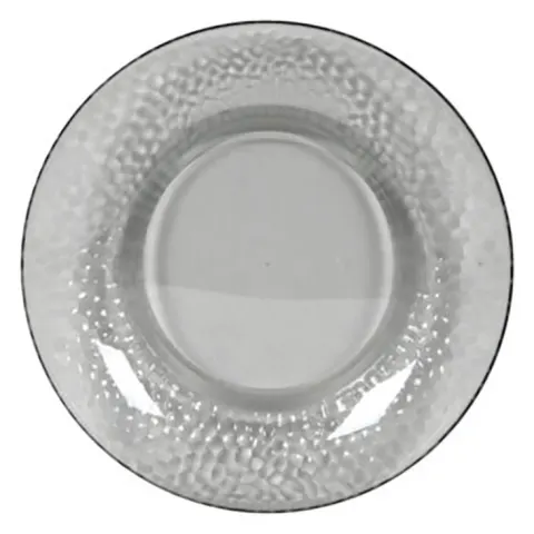 Plato gris transparente de Ø27 cm