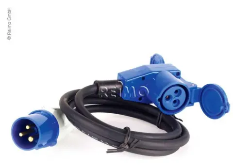Cable de conexión CEE con enchufe CEE y conector en ángulo CEE, 25m