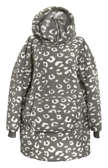 Unique Living Zion Long sudadera manta oversize – Gris oscuro