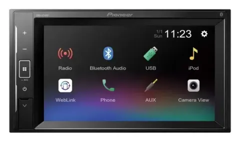 Pioneer multimedia pantalla táctil resistiva Clear Type Mechafree de 6.2″, conectividad a Smartphone. – Ref. DMH-A240BT