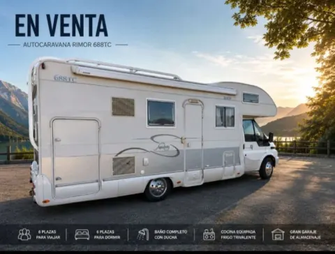 Autocaravana Capuchina Ford Transit RIMOR 688TC