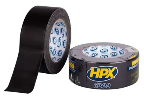 HPX cinta adhesiva negra 6200 de 48 mm x 50 mm