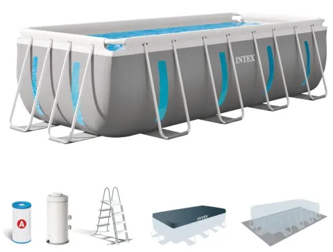 Piscina desmontable rectangular prism frame clearview 4 metros con depuradora