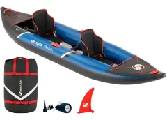Deportes acuáticos: Kayak Doble Hinchable Sevylor Charleston con suelo de alta presión DropStitch