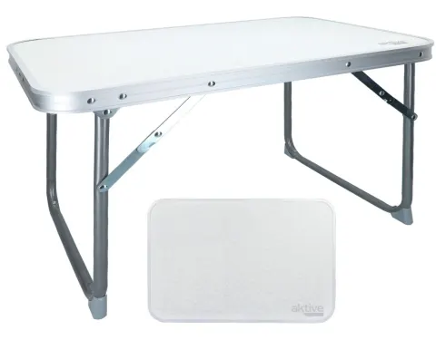 Mesa plegable baja Aktive Camping blanca