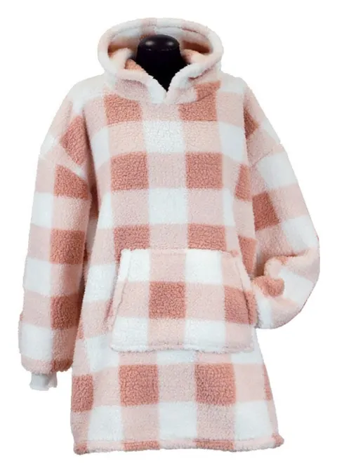 Unique Living sudadera extra grande con capucha – Old Pink