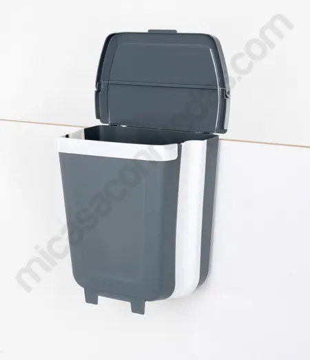 Cubo de basura plegable con tapa