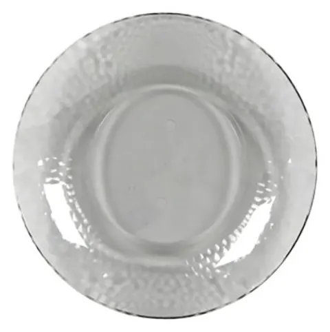 Plato gris transparante de Ø20 cm