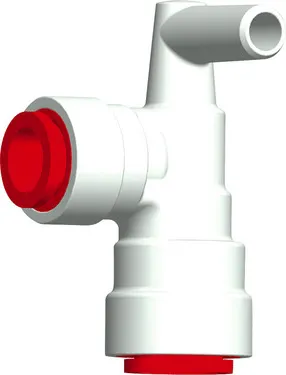 Angle Connection rojo para Johnguest 12 mm / uniquick 12 mm