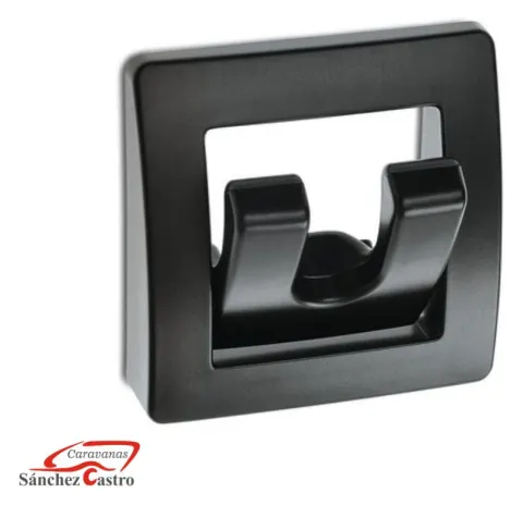 Gancho Doble Percha Negro Plebable
