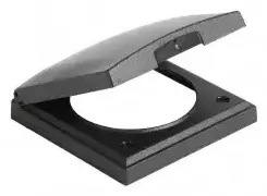 Tapa enchufe 220V linea BERKER color NEGRO ANTRACITA para caravanas, autocaravanas y camper.