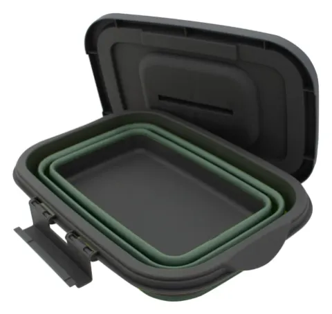 Cesta con tapa plegable verde y negro M. Eurotrail