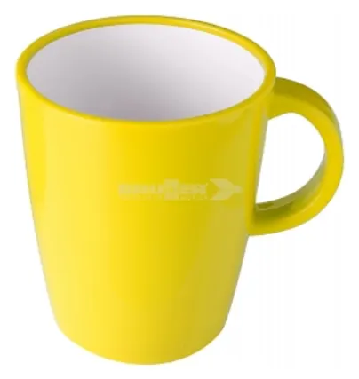 Taza grande 30cl de melanina Amarillo. Brunner