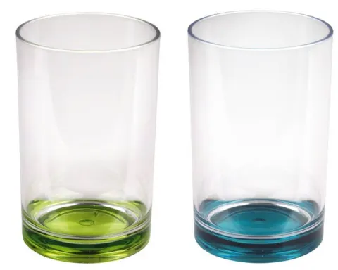 Juego de 2 vasos 350 ml azul y lima