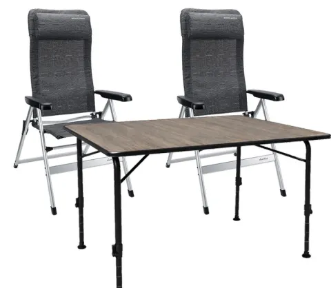 MUCHOCAMPING Pack Oferta Duo Alcantara Mesa Ligera Air