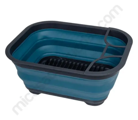 Escurreplatos Plegable con Desagüe y Compartimento para Cubiertos