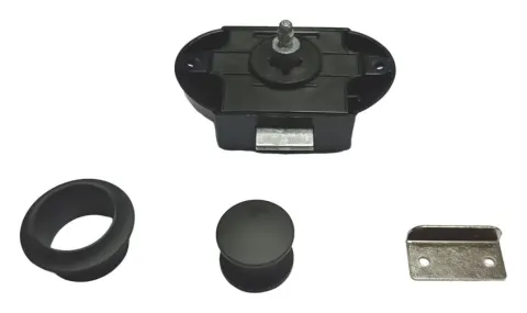 Cierre de armario Push-Lock Negro mate