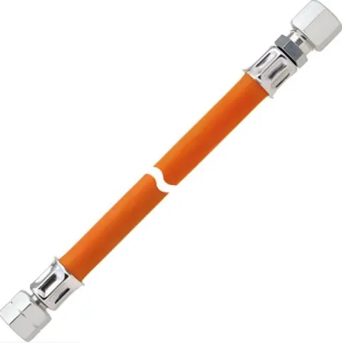 Manguera de gas rosca izq 1/4 y ermeto 8mm 80cm
