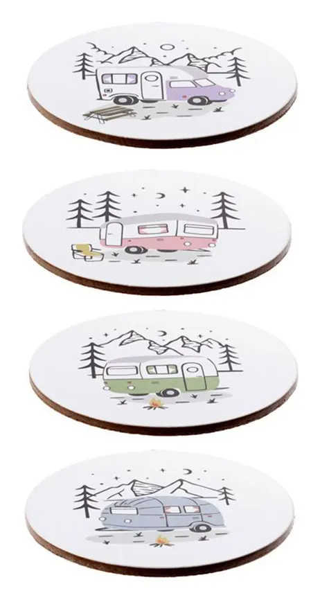 Wildwood posavasos de corcho – set de 4 piezas