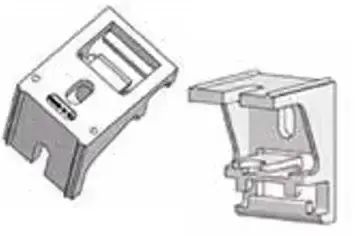 Enganche/soporte para guia de railes flexibles de cortina para caravanas, autocaravanas y camper.