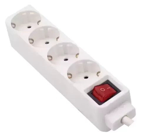 Alargadera base múltiple con 4 tomas e interruptor 230v/16a cable 1.5 metros para usos múltiples.