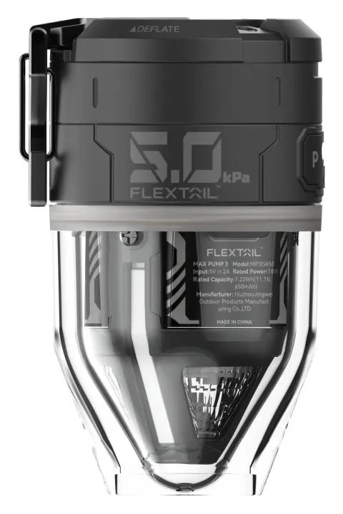 FLEXTAIL MAX PUMP 3 – Bomba de Aire Eléctrica, Bomba Portátil para Camping con Luz Ambiental de 3 Niveles para Colchones Inflables, Colchonetas y Bolsas de Vacío
