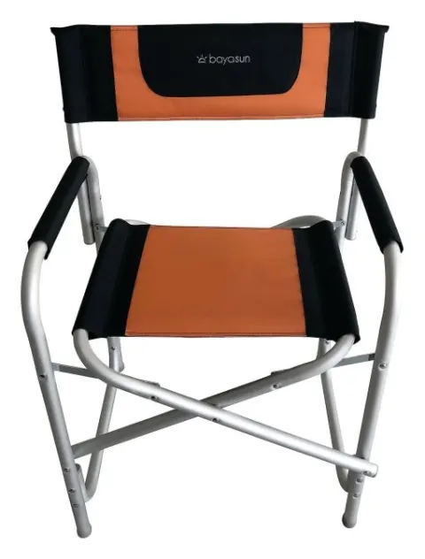 Silla de director negro/mango plegable en aluminio Bayasun