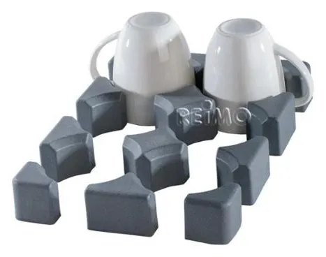 Portavasos Purvario bajo para 6 vasos, tazas, etc.