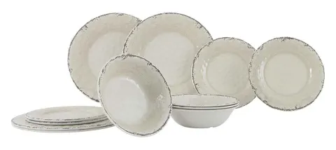 Gimex Stone Line Sand vajilla de 12 piezas