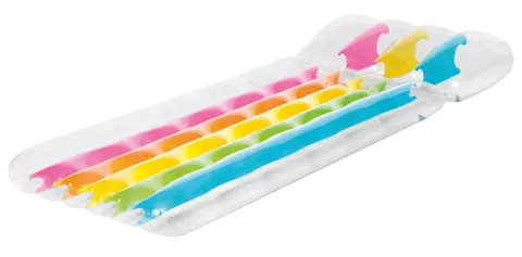 Colchoneta hinchable arcoíris INTEX