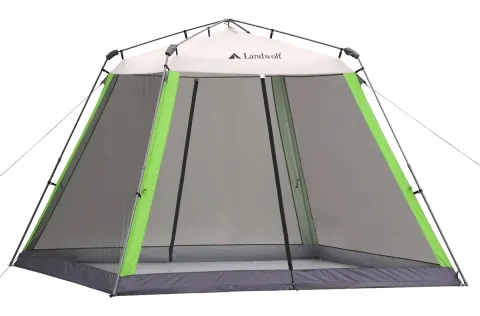 Carpa Cenador 3×3 mts para jardín con mosquitera – Montaje con barras telescópicas