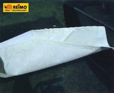 Pabellón de carpas con canalón de lluvia, longitud 3m
