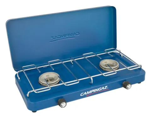Campingaz BASE CAMP con tapa – Fogón de gas con 2 quemadores