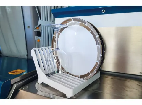 Pequeño escurreplatos de cocina plegable