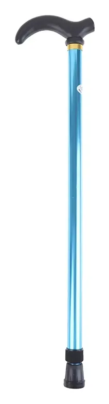 Bastón ajustable de aleación de aluminio, muleta antideslizante estable de 2 secciones, altura de bastón de senderismo para anciano, 75-90cm, 1 ud.