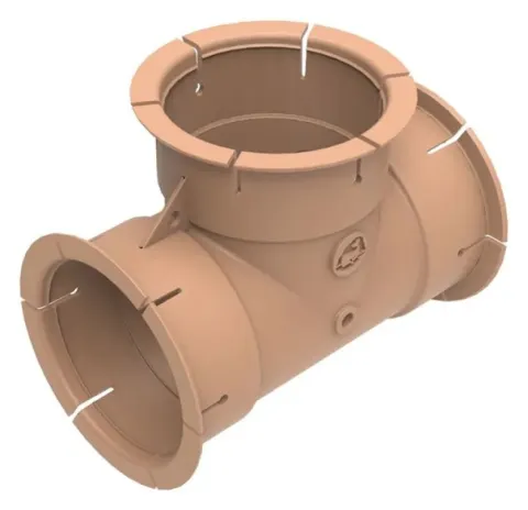 Conducto de aire en T Whale 65 mm beige
