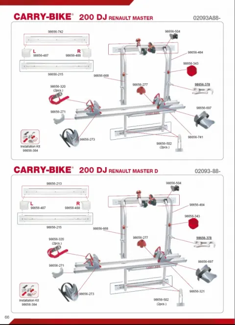 Recambios Carry bike 200 DJ Renault Master