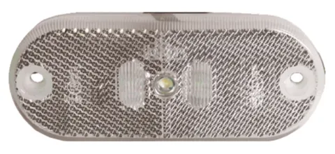Lámpara De Limitación Del Led, 12v, 0.6w, Transparente, Cable De 100 Mm, Lengua Plana Ip67